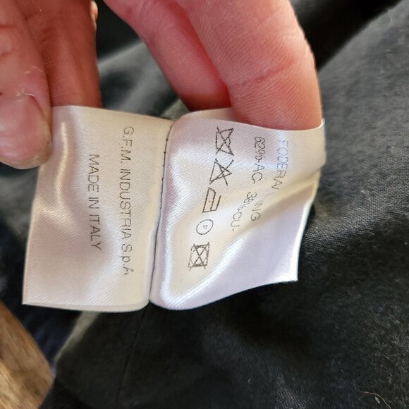 Hache Navy Blue Cropped Blazer Jacket size 44 (made in Italy) US 8 - Picture 8 of 12